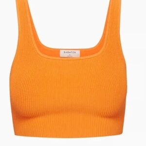 Babaton Vibrant Orange Squareneck Tank Top